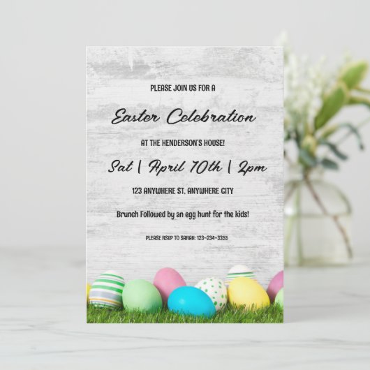 Pasen Brunch en Egg Hunt Kaart (Staand voorkant)