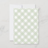 Pasen Brunch en Egg Hunt Rabbit Invitation Gingham Kaart (Achterkant)