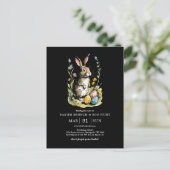 Pasen Brunch en Egg Hunt | Wildflower Bunny Briefkaart (Staand voorkant)