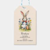 Pasen Brunch en Egg Hunt | Wildflower Bunny Cadeaulabel (Voorkant)