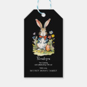Pasen Brunch en Egg Hunt | Wildflower Bunny Cadeaulabel (Voorkant)