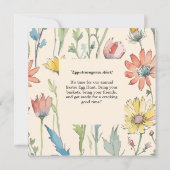 Pasen Brunch en Egg Hunt | Wildflower Bunny Kaart (Achterkant)