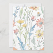 Pasen Brunch en Egg Hunt | Wildflower Bunny Kaart (Achterkant)