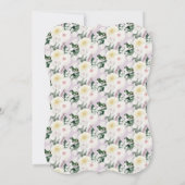 Pasen Brunch Floral Bunny Wreath Kaart (Achterkant)