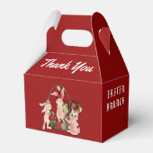 Pasen Brunch Floral Crown Bunny Family Waterverf Bedankdoosjes (Achterkant)