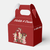 Pasen Brunch Floral Crown Bunny Family Waterverf Bedankdoosjes (Voorkant Zijde)