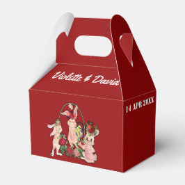 Pasen Brunch Floral Crown Bunny Family Waterverf Bedankdoosjes