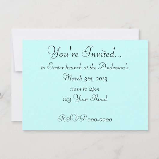 Pasen Brunch Kaart (Achterkant)