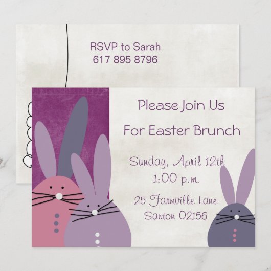 Pasen Brunch nodigt uit Kaart (Voorkant / Achterkant)