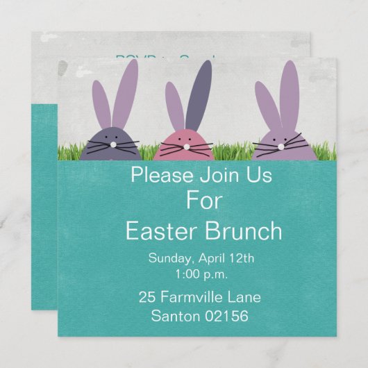 Pasen Brunch nodigt uit Kaart (Voorkant / Achterkant)