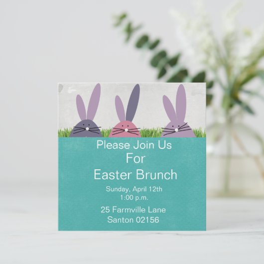 Pasen Brunch nodigt uit Kaart (Staand voorkant)