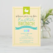 Pasen Brunch & Paasjacht Uitnodiging tot tante (Staand voorkant)