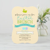Pasen Brunch & Paasjacht Uitnodiging tot tante (Staand voorkant)