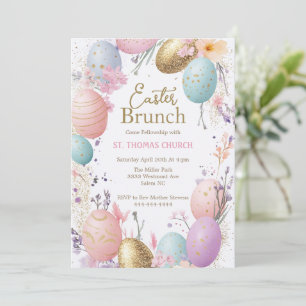 Pasen brunch, Pasen feest, Paasjacht brunch Kaart