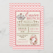 Pasen Brunch Pasen Uitnodiging tot verjaardag van  (Voorkant / Achterkant)