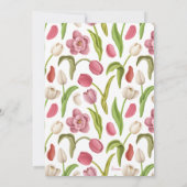 Pasen Brunch Roze Witte Tulps Spring Flowers Kaart (Achterkant)