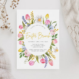 Pasen Brunch Spring Floral Kaart