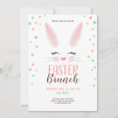 Pasen Brunch stort bunny Easter Brunch Partij Kaart (Voorkant)