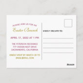 Pasen Brunch Uitnodiging Briefkaart (Achterkant)