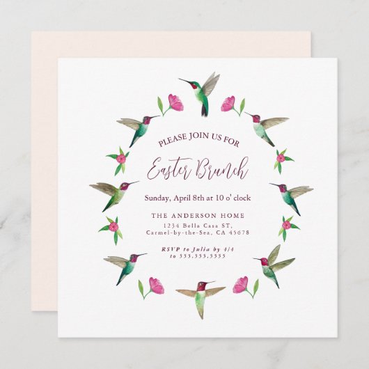 Pasen Brunch Uitnodiging Kaart (Voorkant / Achterkant)