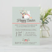 Pasen Brunch Uitnodiging, Pasen Egg Hunt uitnodige Kaart (Staand voorkant)