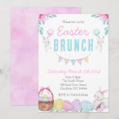 Pasen brunch uitnodiging, Pasen lunch uitnodiging (Voorkant / Achterkant)
