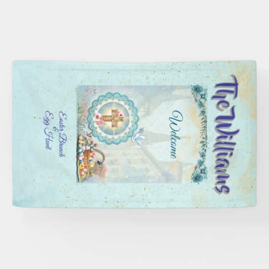 - Pasen Brunch Welkomstbanner – Gepersonaliseerd Spandoek (Horizontaal)
