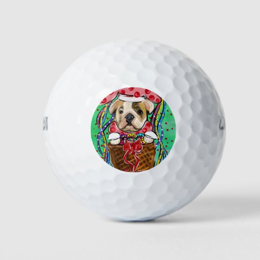 Pasen Bulldog Golfballen (Voorkant)