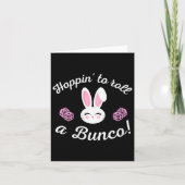 Pasen Bunco Hoppin om een Bunco Dice Bunny te roll Kaart (Voorkant)