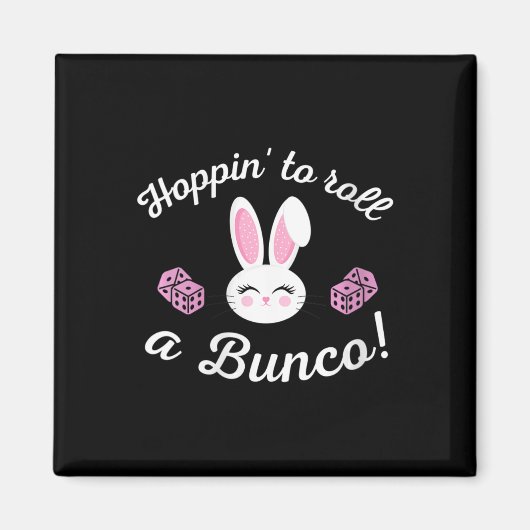 Pasen Bunco Hoppin om een Bunco Dice Bunny te roll Magneet (Voorkant)