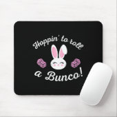 Pasen Bunco Hoppin om een Bunco Dice Bunny te roll Muismat (Met muis)