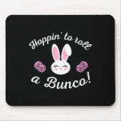 Pasen Bunco Hoppin om een Bunco Dice Bunny te roll Muismat (Voorkant)