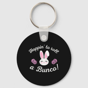 Pasen Bunco Hoppin om een Bunco Dice Bunny te roll Sleutelhanger