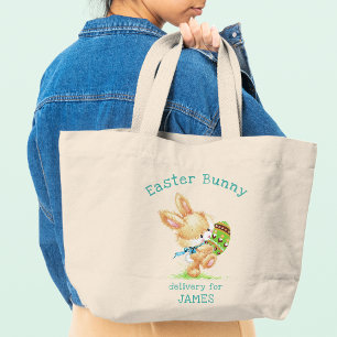 Pasen bundellevering Persoonlijke naam / Feestdage Grote Tote Bag