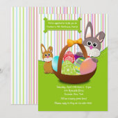 Pasen Bunnies Birthday Party Uitnodiging (Voorkant / Achterkant)