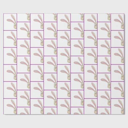 Pasen Bunnies op wit Cadeaupapier (Vlak)