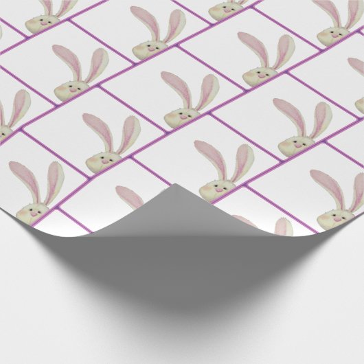 Pasen Bunnies op wit Cadeaupapier (Hoek)