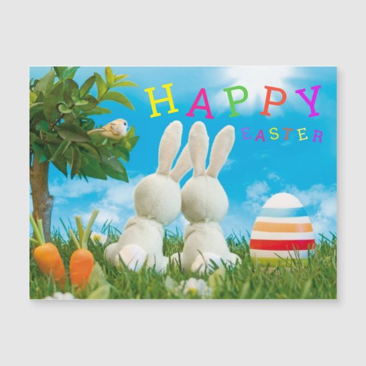 Pasen Bunnies Vakantie CardMagnet (Voorkant)