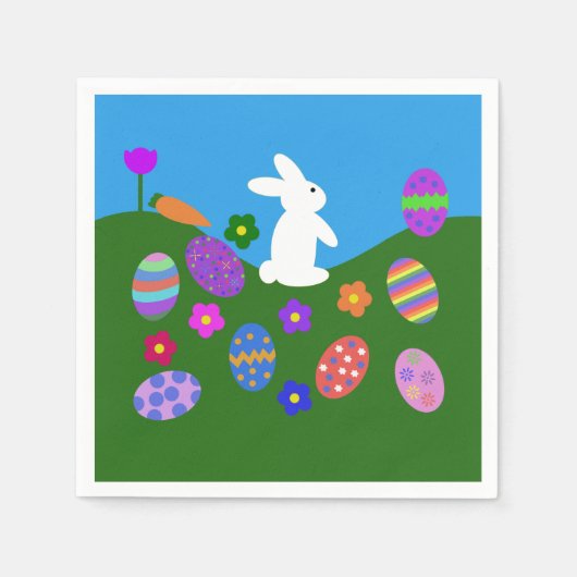 Pasen Bunny #3 Napkins Servet (Voorkant)