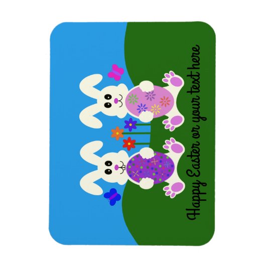 Pasen Bunny #4 Magnet Magneet (Verticaal)