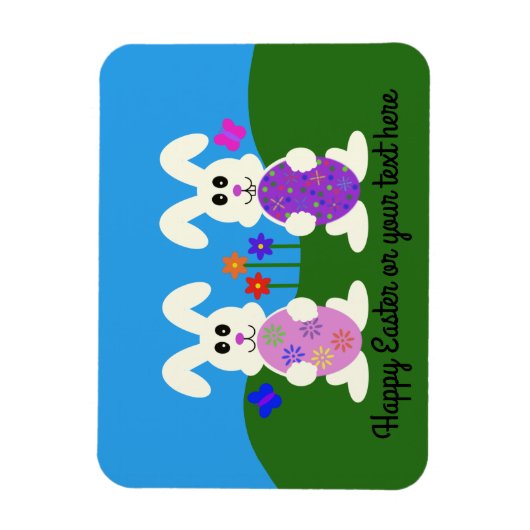 Pasen Bunny #5 Magnet Magneet (Verticaal)