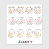 Pasen bunny Assortment Sticker (Vel)