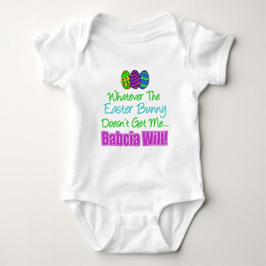 Pasen Bunny Babcia Will Romper (Voorkant)