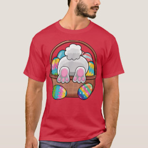 Pasen Bunny Basket Eggs Rabbit Paasdag Vrouwen T-shirt