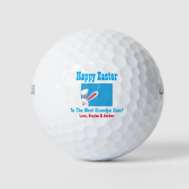 Pasen Bunny Best Grandpa Ever Grandkids Cute Blue Golfballen