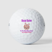 Pasen Bunny Best Mam Ever Cute Pink Paars Golfballen (Voorkant)