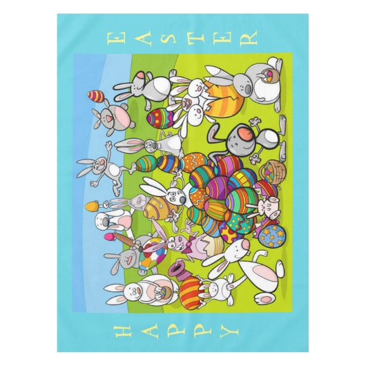 Pasen Bunny Big Egg Hunt Tafelkleed (Voorkant)