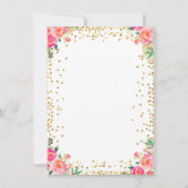 Pasen Bunny Birthday Floral Kaart (Achterkant)