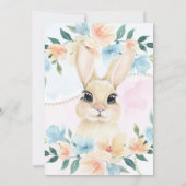 Pasen Bunny Boho Rainbow Boy Baby shower Invitati Kaart (Achterkant)