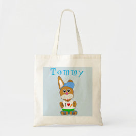 Pasen Bunny Boy Name Egg Hunt Bag Tas
